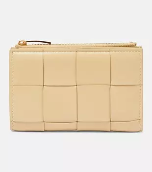 Кошелек Intreccio с двойной складкой Bottega Veneta, нейтральный