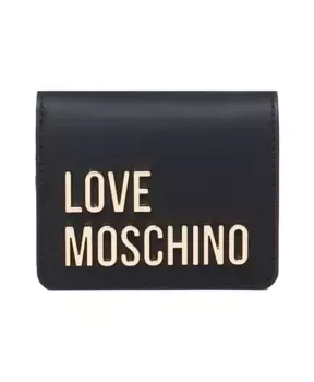 Кошелек из экокожи с отделениями для карт Love Moschino, черный