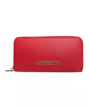 Кошелек из искусственной кожи металлик Love Moschino, красный