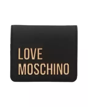 Кошелек из искусственной кожи с металлическим логотипом Love Moschino, черный