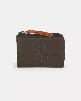 Кошелек из искусственной кожи в шахматном порядке Caminatta, цвет Marrn