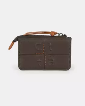 Кошелек из искусственной кожи в шахматном порядке Caminatta, цвет Marrn