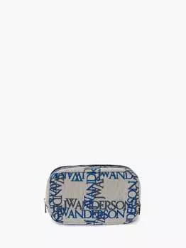 Кошелек из канваса с логотипом JW Anderson, синий