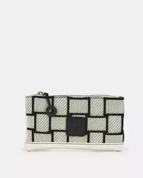 Кошелек из клетчатой ткани цвета слоновой кости Caminatta, бежевый