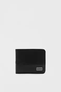 Кошелек из комбинированной ткани черного цвета PULL&amp;BEAR