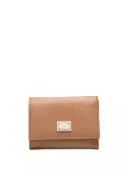 Кошелек из кожи Dauphine DOLCE & GABBANA, коричневый