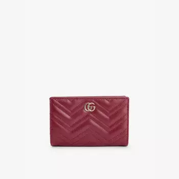 Кошелек из кожи Gg Marmont Gucci, красный