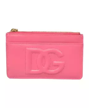 Кошелек из кожи глицинии Dolce & Gabbana, розовый