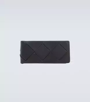 Кошелек из кожи интекчато Bottega Veneta, черный