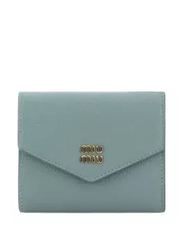 Кошелек из кожи-конверта Miu Miu, синий