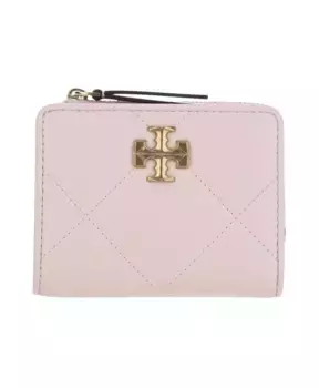 Кошелек из кожи матлассе с узором Chevron Tory Burch, розовый