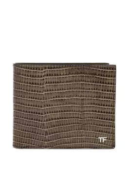 Кошелек из кожи с эффектом ящерицы TOM FORD, коричневый