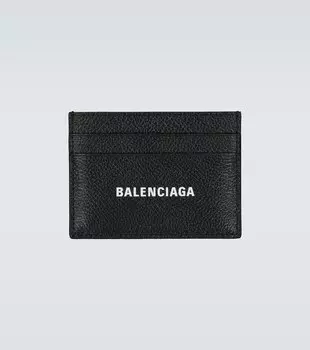 Кошелек из кожи с наличными Balenciaga, черный