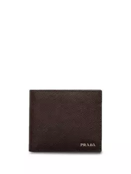 Кошелек из кожи Saffiano от Prada, коричневый