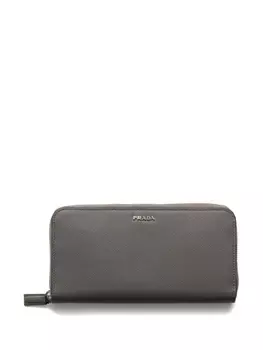 Кошелек из кожи Saffiano от Prada, серый