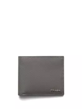 Кошелек из кожи Saffiano от Prada, серый