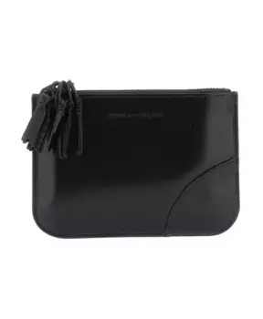 Кошелек из матовой кожи на нескольких молниях Comme Des Garons, черный