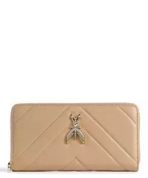 Кошелек из мелкозернистой кожи Patrizia Pepe, бежевый