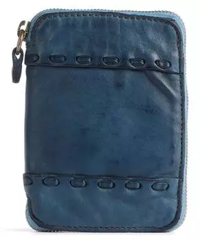 Кошелек из мелкозернистой яловой кожи. Campomaggi, синий