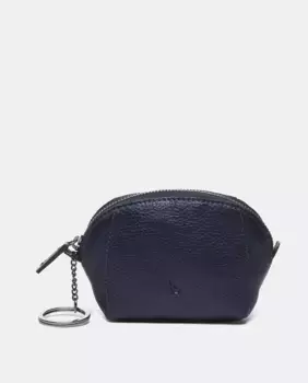 Кошелек из металлизированной кожи на молнии Abbacino, темно-синий