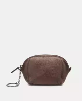 Кошелек из металлизированной кожи на молнии Abbacino, коричневый