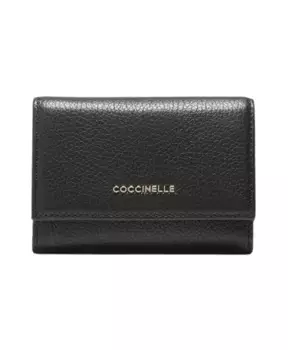 Кошелек из мягкой зернистой кожи Coccinelle, черный