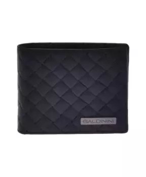 Кошелек из плетеной кожи с принтом Baldinini, черный