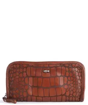 Кошелек из яловой кожи с тиснением Campomaggi, коричневый