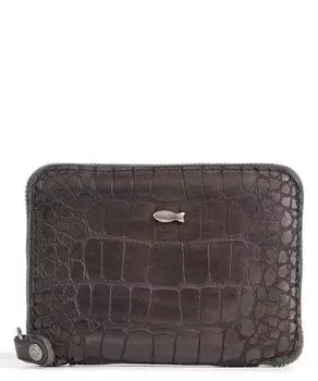 Кошелек из яловой кожи с тиснением Campomaggi, коричневый