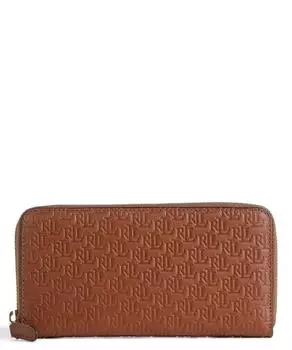 Кошелек из яловой кожи с тиснением Lauren Ralph Lauren, коричневый