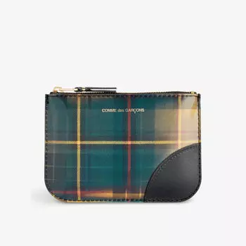 Кошелек из ракушек в клетку тартан Comme des Garons, желтый