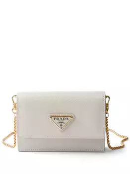 Кошелек из сафьяновой кожи Prada, белый