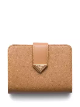 Кошелек из сафьяновой кожи Prada, коричневый
