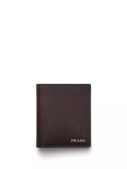 Кошелек из сафьяновой кожи Prada, коричневый