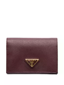 Кошелек из сафьяновой кожи Prada, коричневый