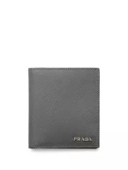 Кошелек из сафьяновой кожи Prada, серый