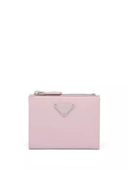 Кошелек из сафьяновой кожи с логотипом Prada, розовый
