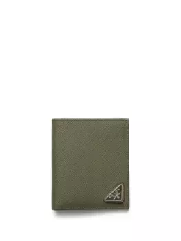 Кошелек из сафьяновой кожи с логотипом Prada, зеленый