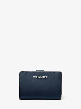 Кошелек из сафьяновой кожи среднего размера Michael Kors, синий