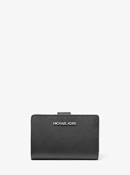 Кошелек из сафьяновой кожи среднего размера Michael Kors, черный