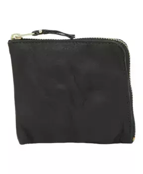 Кошелек из стираной кожи на молнии Comme Des Garons, черный