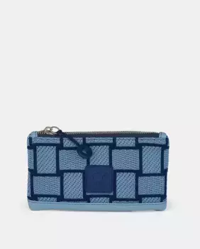 Кошелек из ткани в клетку в цвете денима Caminatta, синий