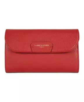 Кошелек из зерненой кожи с клапаном Lancaster, красный