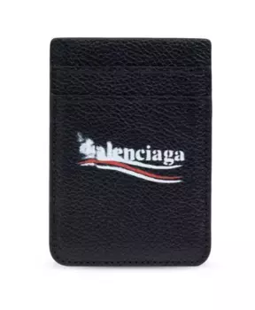 Кошелек из зерненой кожи с логотипом Balenciaga, черный