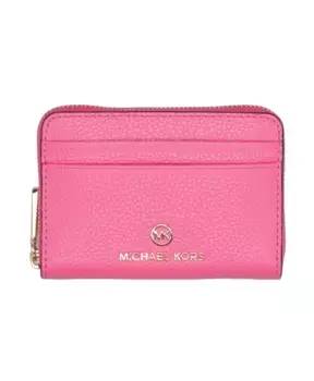 Кошелек из зерненой кожи с отделениями для кредитных карт Michael Kors, розовый
