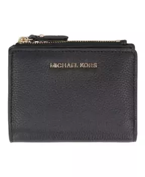 Кошелек из зерненой кожи с застежкой кнопкой Michael Kors, черный