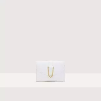 Кошелек из зерненой кожи среднего размера Coccinelle HIMMA, белый