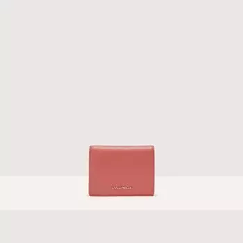 Кошелек из зерненой кожи среднего размера Coccinelle METALLIC SOFT, красный