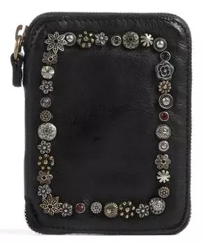 Кошелек из зерненой яловой кожи Campomaggi, черный