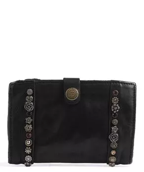 Кошелек из зерненой яловой кожи Campomaggi, черный